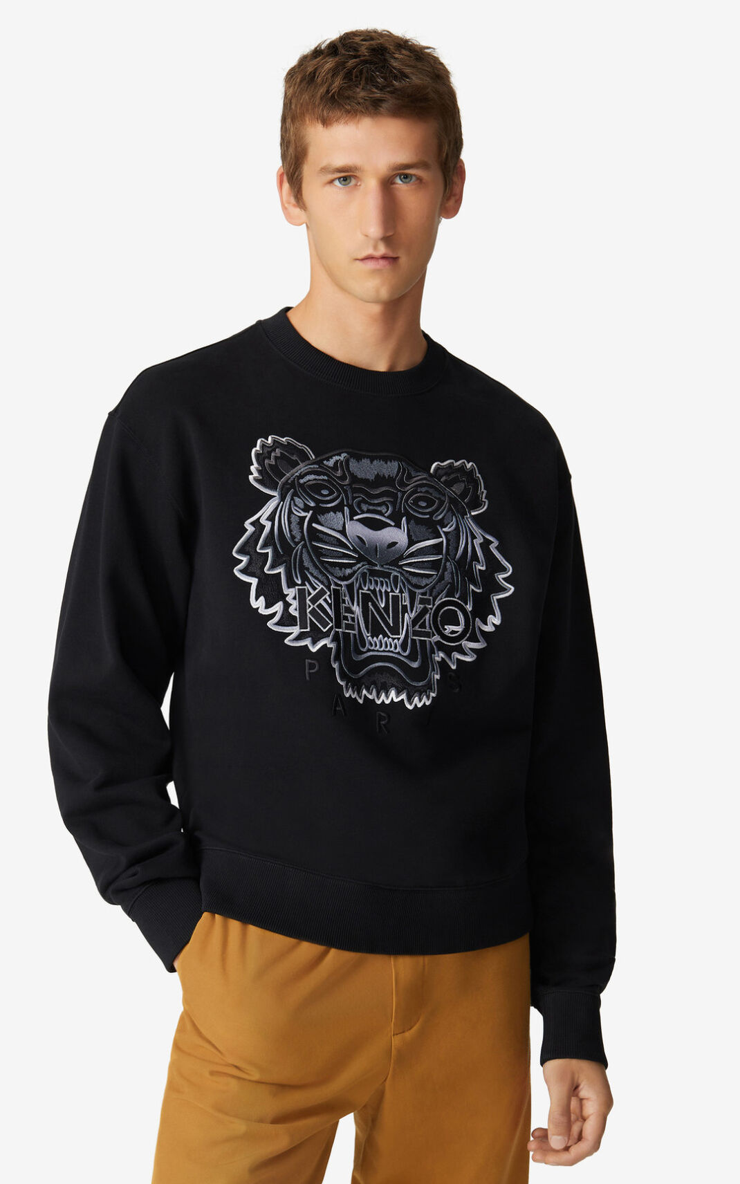 Kenzo Tiger Dukserice Muške - Crne - Hrvatska LDUIYO408